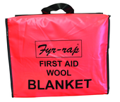 62 x 80" Wool Blankets - High Visibility Red - Plastic Pouch - Benchmark Tooling