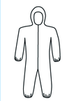 White SMMMS Coverall w/ Zipper Front, Hood, Elastic Wrists & Ankles 3XL - Benchmark Tooling