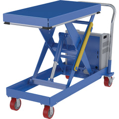 Hydraulic Elevating Cart 20 × 40 1000 lb 12V Dc - Exact Industrial Supply