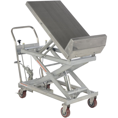 Partially SS Lift & Tilt Cart 1K 22 × 33.6 - Exact Industrial Supply