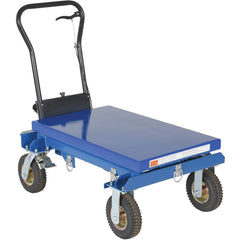 Pneumatic Tire Hydraulic Cart 600 lbs - Exact Industrial Supply