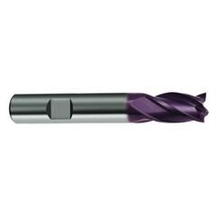 14mm Dia. x 75mm Overall Length 4-Flute Square End Solid Carbide SE End Mill-Weldon Shank-Center Cut-Firex - Benchmark Tooling