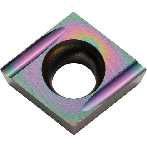 CCET 21505 U PDL010, 0.008″ Corner Radius, 3/32″ Thick, 1/4″ Inscribed Circle, C, 80 Degree Diamond, Turning Indexable Insert