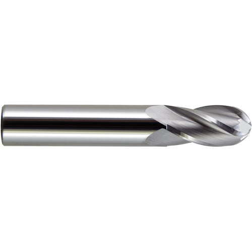 1/8″ Dia. × 1/8″ Shank × 1″ DOC × 2 OAL, Carbide 4 Flute, Ballnose End Mill - Exact Industrial Supply