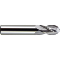 1/8″ Dia. × 1/8″ Shank × 1″ DOC × 2 OAL, Carbide 4 Flute, Ballnose End Mill - Exact Industrial Supply