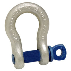 3/8″ Anchor Shackle, Screw Pin, Forged Carbon Steel, Galvanized - Benchmark Tooling