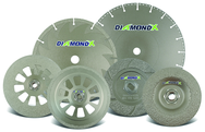 5 x 5/8-11 - 24 Grit - Diamond X Depressed Center Grinding Wheels - Type 29 - Benchmark Tooling