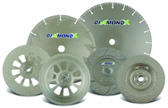 4-1/2 x 5/8-11 - 24 Grit - Diamond X Depressed Center Grinding Wheels - Type 29 - Benchmark Tooling