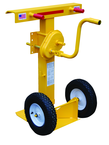 Heavy Duty Trailer Stabilizing Jacks - #CH-BEAM-SN - Includes reflective collar - 16" solid foam wheels - Hand crank operation - Benchmark Tooling