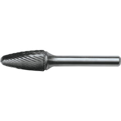 SF-1L6 Standard Cut Solid Carbide Bur-Round Nose Tree Shape - Exact Industrial Supply