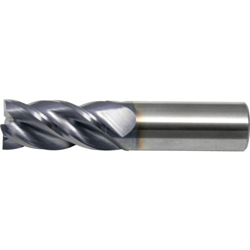3/8″ × 3/8″ × 2″ × 4″ RHS / RHC Solid Carbide 4-Flute Corner Radius End Mill - TiAlN - Exact Industrial Supply
