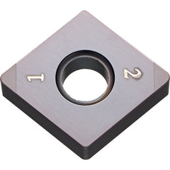 CNGA 431 ME KBN525, 1/64″ Corner Radius, 3/16″ Thick, 1/2″ Inscribed Circle, Diamond, Turning Indexable Insert - Exact Industrial Supply