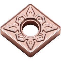 CNMG 433 KQ CA315, 3/64″ Corner Radius, 3/16″ Thick, 1/2″ Inscribed Circle, TiCnulll2O3/Ti, Diamond, Turning Indexable Insert - Exact Industrial Supply