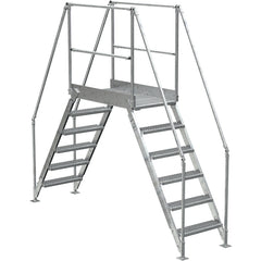 Galvanized Cross-Over Ladder 116 × 102.5″ 6 Step