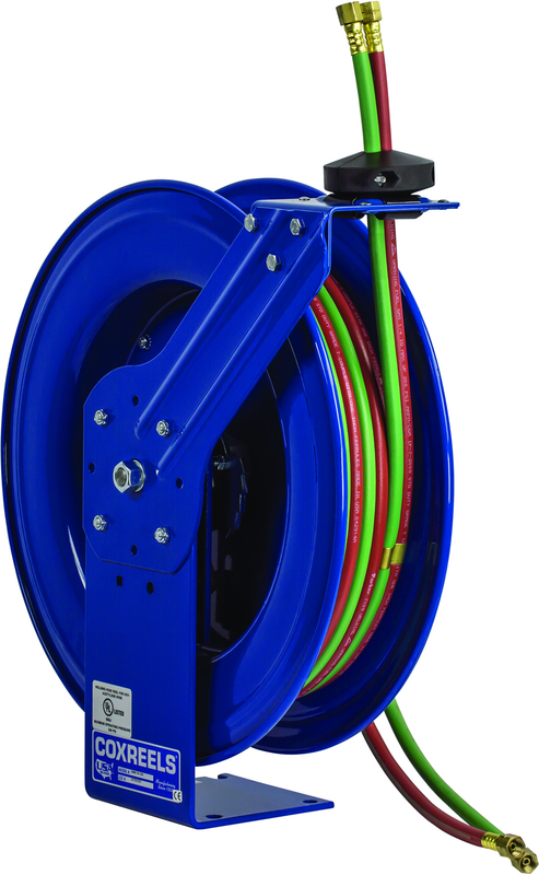 #SHW-N-150 For 1/4" I.D x 50' Oxy-acetylene Hose- Spring Rewind Hose Reel - Benchmark Tooling