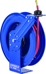 #SH-N-375 For 3/8" x 75' Hose Low Pressure Spring Rewind Hose Reel with Super Hub w/ Hose - Benchmark Tooling