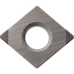 CPGB 25151 MET KBN25M, 1/64″ Corner Radius, 3/32″ Thick, 5/16″ Inscribed Circle, MEGACOAT, Diamond, Turning Indexable Insert - Exact Industrial Supply