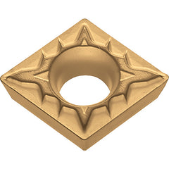 CPMT 321 XP CA515, 1/64″ Corner Radius, 1/8″ Thick, 3/8″ Inscribed Circle, TiCl2O3/TiN, 80 Degree Diamond, Turning Indexable Insert