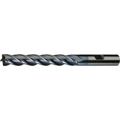 ‎7/16″ × 3/8″ × 1″ × 2-11/16″ RHS / RHC HSS HSS Single End Mulit Flute Center Cutting Finishing End Mill - TiCN - Exact Industrial Supply