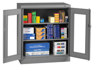 36"W x 18"D x 42"H Counter High C-Thru Knocked-Down Cabinet w/2 Adj. Shelves - Benchmark Tooling