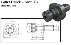 VDI Collet Chuck - Form E3 (ER & RDO Style) - Part #: CNC86 53.40462 - Benchmark Tooling