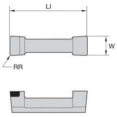 528301 1/8 WOC .010 CR INS DOGBONE - Benchmark Tooling