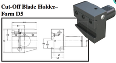 VDI Cut-Off Blade Holder - Form D5 - Part #: CNC86 45.3025 - Benchmark Tooling