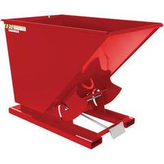 Self-Dump Hopper Ld 2 Cu Yd 2K lb Red - Exact Industrial Supply