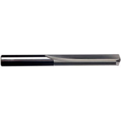 ‎1/16″ Dia. × 1/16″ Shank × 5/8″ Flute Length × 1-5/8″ OAL, 2xD Flute, External Coolant, Plain Solid Carbide Drill - Exact Industrial Supply