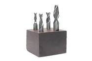 4 Pc. HSS Single-End End Mill Set - Benchmark Tooling