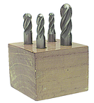 4 Pc. HSS Ball Nose Single-End End Mill Set - Benchmark Tooling