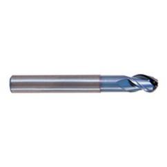 1/4" Dia. - 2-1/2" OAL - TiCN CBD-Ball Nose HP End Mill-3 FL - Benchmark Tooling