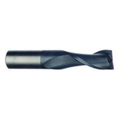 3/4 Dia. x 4 Overall Length 2-Flute Square End Solid Carbide SE End Mill-Round Shank-Center Cut-AlTiN - Benchmark Tooling