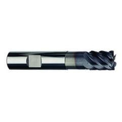 1/2" Dia. - 5/8" LOC - 3" OAL - .030 Radius 6 FL Carbide S/E HP End Mill-TiAlN-x - Benchmark Tooling