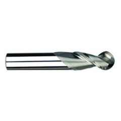 3/8" Dia. - 2-1/2" OAL - Uncoat CBD-Ball End HP End Mill-2 FL - Benchmark Tooling