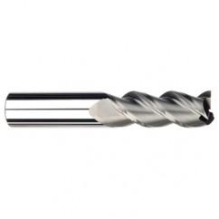 1/4" Dia. - 1-1/4" LOC - 3" OAL - .030 Radius 3 FL Carbide S/E HP End Mill-Uncoated - Benchmark Tooling