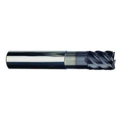 3/8" Dia. - 1/2" LOC - 2-1/2" OAL - .020 Radius 6 FL Carbide S/E HP End Mill-TiAlN-x - Benchmark Tooling