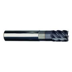 1/4" Dia. - 3/8" LOC - 2-1/2" OAL - .020 Radius 6 FL Carbide S/E HP End Mill-TiAlN-x - Benchmark Tooling