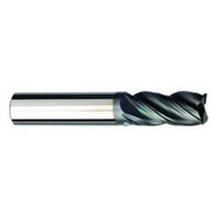 1/2 Dia. x 5 Overall Length 4-Flute .060 C/R Solid Carbide SE End Mill-Round Shank-Center Cut-AlCrN-X - Benchmark Tooling