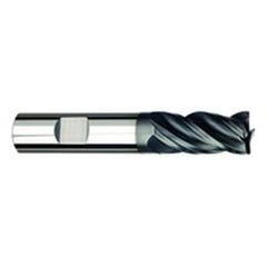 1/2" Dia. - 1-1/4" LOC - 3" OAL - .125 Radius 4 FL Carbide S/E HP End Mill-AlTiNx - Benchmark Tooling