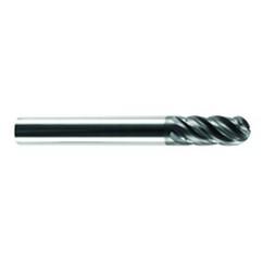 1/4" Dia. - 3/4" LOC - 2-1/2" OAL - Ball Nose 5 FL Carbide S/E HP End Mill-AlCrN-X - Benchmark Tooling