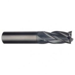 1/2 Dia. x 3 Overall Length 4-Flute Square End Solid Carbide SE End Mill-Round Shank-Center Cut-AlTiN - Benchmark Tooling