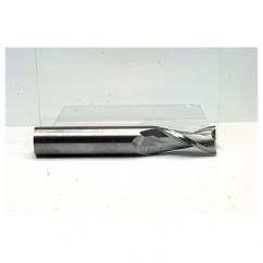 25mm Dia. x 100mm Overall Length 2-Flute Square End Solid Carbide SE End Mill-Round Shank-Center Cut-TiN - Benchmark Tooling