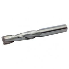 0.3mm Dia. x 45mm Overall Length 2-Flute Square End Solid Carbide SE End Mill-Round Shank-Center Cutting-WXL - Benchmark Tooling