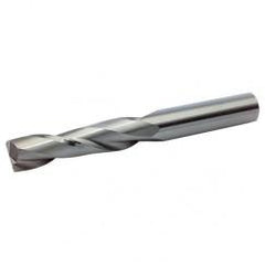 0.3mm Dia. x 45mm Overall Length 2-Flute Square End Solid Carbide SE End Mill-Round Shank-Center Cutting-WXL - Benchmark Tooling