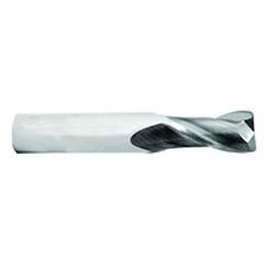 1 Dia. x 4 Overall Length 2-Flute .060 C/R Solid Carbide SE End Mill-Round Shank-Center Cut-TiN - Benchmark Tooling