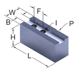 KW10H 10" 1.5mm Serrated Soft Jaw 2-Hole UCut - Benchmark Tooling