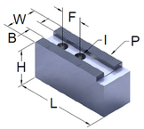 KW15K-4H 15" 1.5mm Serrated Soft Jaw 2-Hole - Benchmark Tooling