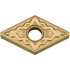 DNMG 432 PQ CA025P, 1/32″ Corner Radius, 3/16″ Thick, 1/2″ Inscribed Circle, TiCl2O3/TiN, 55 Degree Diamond, Turning Indexable Insert