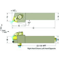 ADSRNL12-4B 3/4 x 3/4" LH Toolholder - Benchmark Tooling